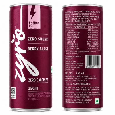 ENERGY POP ZERO SUGAR BERRY BLAST - 250ml